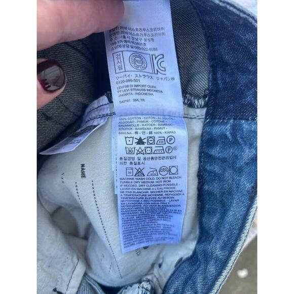 Levi’s Made & Crafted Slim Crop Jeans Cotton Blue Two Tone Denim Size 25 - Picture 9 of 10